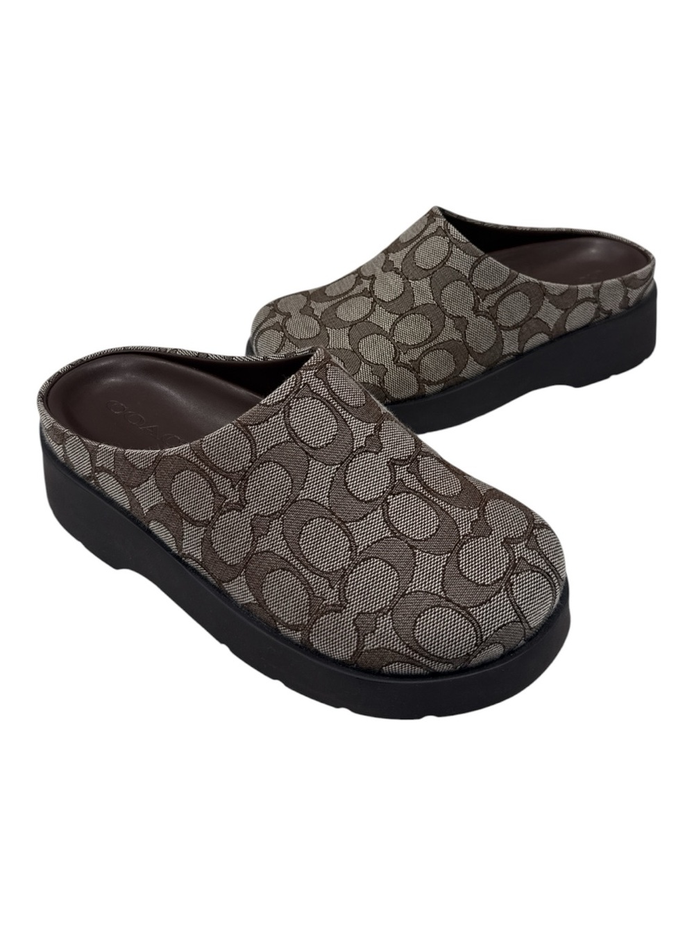 Coach Link Mule In Signature Jacquard size 6 - Picture 8 of 8